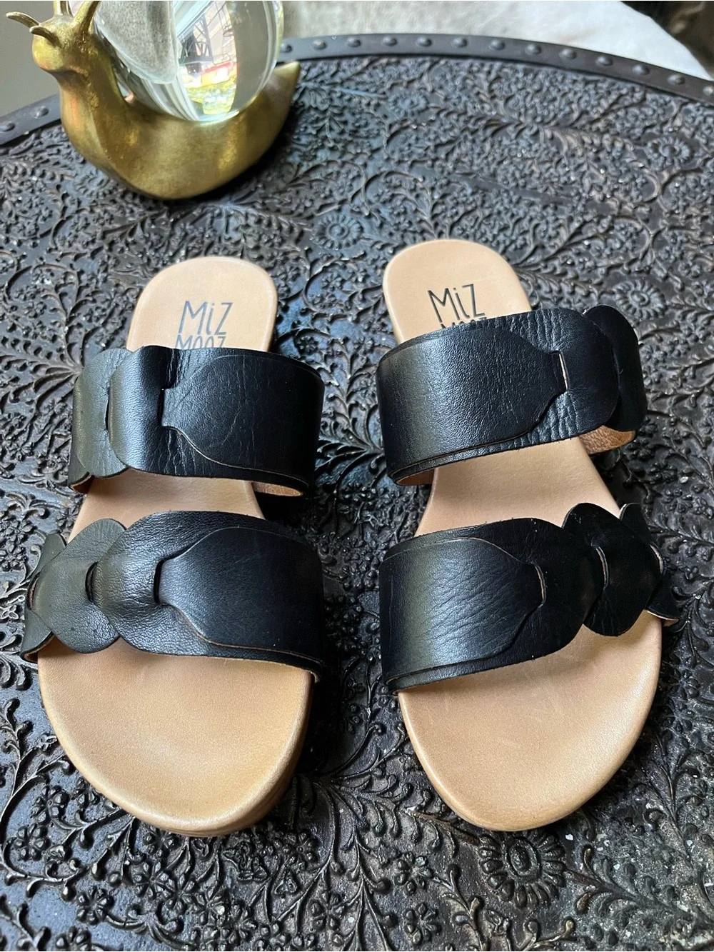 NEW MIZ MOOZ APHRODITE BLACK SANDALS 6
